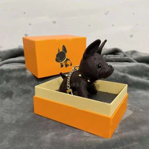 Designer Animal de bande dessinée petit chien créatif porte-clés accessoires porte-clés en cuir PU modèle voiture porte-clés bijoux cadeaux accessoires