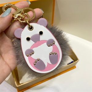 Designer Cartoon Souris Porte-monnaie Lettre Impression Porte-clés Boucle En Métal À La Main Unisexe Haute Qualité Animal Pendentif clé cas Pend239h