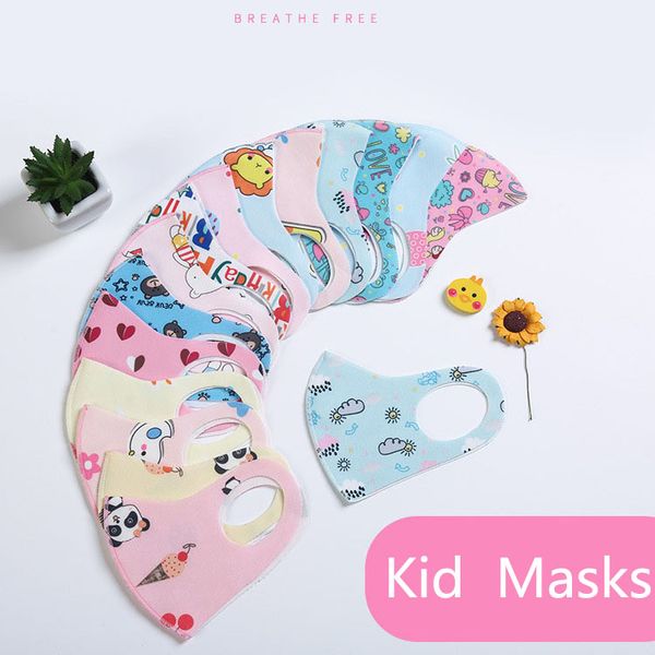 Designer Cartoon Lavable Enfants Bouche Masque Enfants Masque Visage Filles Masques Anti-Poussière PM2.5 Environnement Extérieur Bouche Masques Respirateur Facial