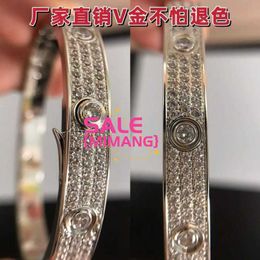 Cartres de diseñador Material V-Gold Versión de la hebilla de la estrella del cielo completo Pulsera CNC Tornillo de oro rosa CNC con 0.3 chapado 802Z