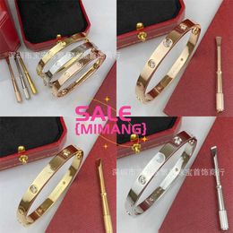Designer Cartres Bangle V Gold Sky Star Screw Bracelet pour les femmes 18K Rose large et étroite Love Snap avec une belle artisanat W266