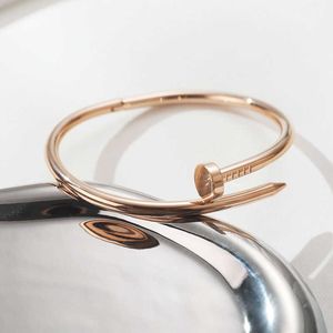 Designer Cartres-armband Kleine en minimalistische trend heren dames modieuze veelzijdige nagelstijl 18k goud vergulde hoogwaardige armband A2NX