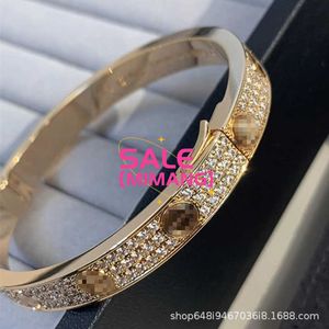 Designer Cartres Bracelet v Gold CNC Precision Canving Kajia Classic Rose Full Sky Star Wide Edition armband voor koppels 18K Diamond Z5JV