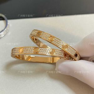 Designer Cartres Bracelet V-Gold Precision Edition Large Full Sky Star Thread CNC Main Ensemble Trois Rangées Diamant Lumière Luxe Haut de Gamme Couple Style