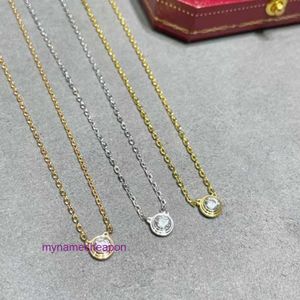 Cartrres de designer Nacklace Simple Set Pendant Kajia Classic Ufo Bubble Collier Femmes CNC Craft Round Mini Single Diamond Collar Chain Colchain V Gold High Editio