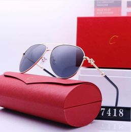 Designer Carttier Numéro Hungry Talent Bayberry Sunglasses Sunsses Outdoor Shades Fashion Classic Lady Sun Glasses For Women Men Eyewear Mix Couleur en option Triangulaire en option