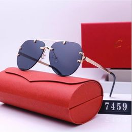 Designer Carttier Men Classic Brand Retro Luister verdient winderige favoritea zonnebril voor vrouwen brillen Chrome bril