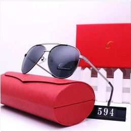 Designer Carttier People Vain Vain Path Tourist Designer Lunettes Sunglasses Tendance Anti-UV Miroir en gros Drive avec Boîte d'origine Pilot de l'onde de chaleur confortable