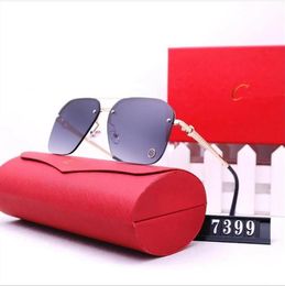 Designer Carttier Lunettes de soleil haut ovale absolue obscure obscure Mijia Path Sunglasses For Men Luxury Designer Summer Shades Polarise Eyeglass Black Vintage oversize
