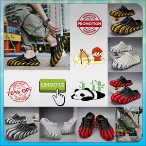 Designer Cas1ual Plate-forme Demi-Pack Pantoufles Sliders d'été Hommes Femmes Graffiti Bone White Slides Sandales Slip Résistant à l'usure Mémoire Soft Épais Coussin Slipper GAI