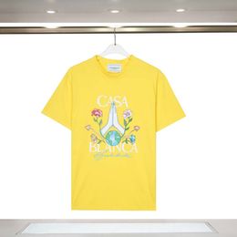 Diseñadora Casa Blanca T Shirt Sweinshirt Women Tshirts For Top Casablanc Shirt Summer Pattern Camiseta transpirable para hombre Camisa de sudor de diseñador 888