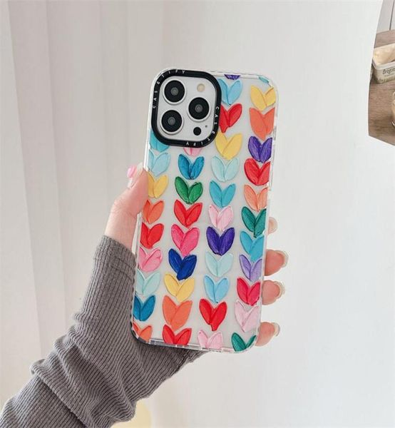 Diseñador Casetify Case de teléfono iPhone 14 para 14 Pro Plus 13 Promax 12 11 XS XR XMAX X Graffiti Colorido Love Phonecase Cover8865255