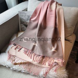 Designer kasjmier sjaal voor dames heren winter casual mode dikke sjaal om warm te houden klassieke roze lange luxe wollen sjaal