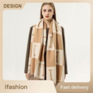 Diseñador bufanda de cachemira chal Invierno mujeres y hombres bufanda larga chal calidad Diadema moda clásico impreso Cheque Chales grandes Doble cara Mantener bufandas calientes