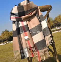 Diseñador bufanda de cachemira Invierno mujeres y hombres bufanda larga calidad Diadema moda clásico impreso Cheque Grandes chales a cuadros bufanda cálida
