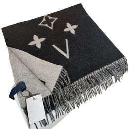 Designer kasjmier sjaal damesmode winter nieuwe veelzijdige dubbele teint warme sjaal groot W dubbel V-patroon plus dikke lange sjaal designer sjaal