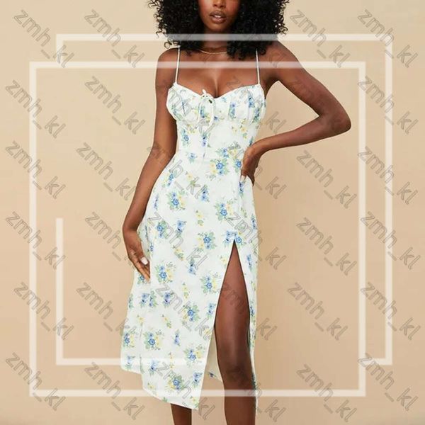 Designer Robes décontractées robe d'été Femmes de haute qualité Cauvre imprimé floral sexy Spaghetti Strap House of CB Dress Beach Evening Party Bohemian 268