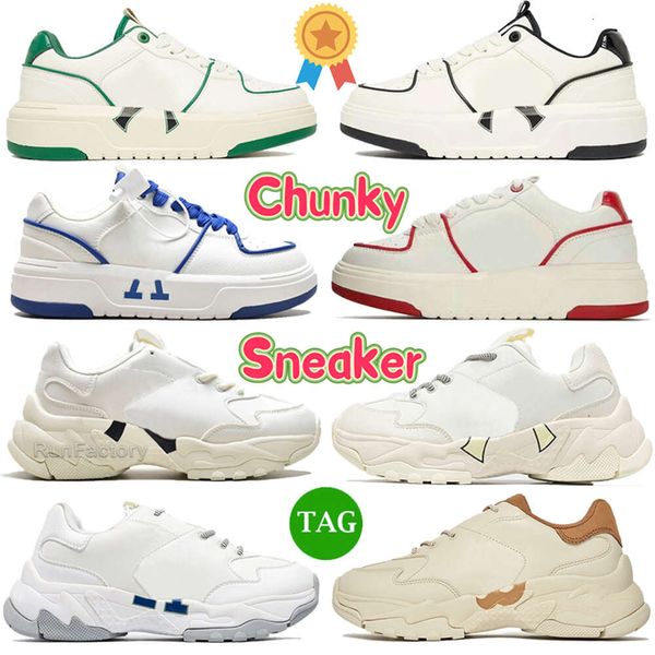 Designer Casual Hommes Femmes Big Ball Chunky Liner Chaussure Mode Cuir Bas Top Extérieur Plat Hommes Baskets New York Blanc Vert Balck Beige 59