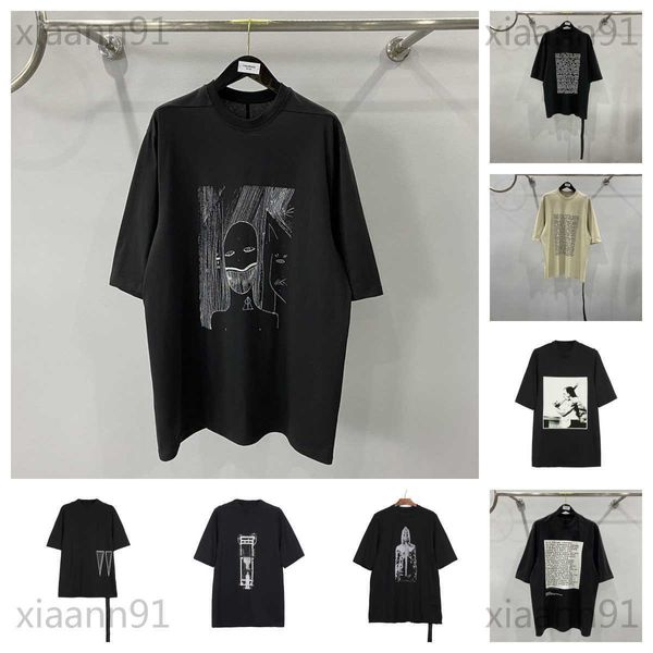 Designer décontracté original rickeds wébrigny t-shirt mode classique t-shirt t-shirt mens femme imprimeur noire noire t-shirt hiphop streetwear vêtements