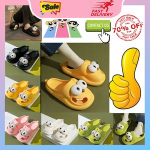 Designer Casual Platform Big Eyes Mignon Trou Pantoufles Hommes Femme Antidérapant Résistant à l'usure Respirant Coupe Basse Semelles Souples Simple Cool Summer Beach Slipper