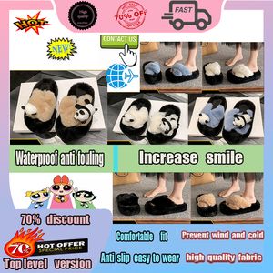 Designer Casual Platform katoenen gewatteerde schoenen voor dames Herfst Winter Warm houden Comfortabele trui Antislip slijtvaste Indoor Wolbont Slippers Volledig zacht