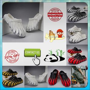 Designer Casual Platform Half P1ack Pantoufles Sliders d'été Hommes Femmes Graffiti Bone White Slides Sandales Slip Résistant à l'usure Mémoire Soft Épais Coussin Pantoufle GAI