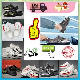 Diseñador Plataforma casual Medio paquete Zapatillas Deslizadores de verano Hombres Mujeres Diapositivas de arco iris Sandalias Rosa Azul Gris Sandalias de memoria Suave Cojín grueso Zapatilla Diapositiva de nube