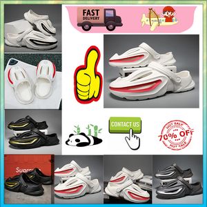 Diseñador Plataforma casual Medio paquete zapatillas deslizadores de verano hombres sandalias con diapositivas de arco iris Sandalias antideslizantes con memoria resistente al desgaste zapatilla con cojín suave y grueso