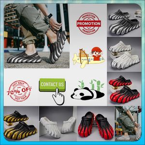 Diseñador Plataforma casual Medio paquete Sliders de verano Hombres Mujeres Graffiti Bone White Diapositivas Sandalias Antideslizante Resistente al desgaste Memoria Suave Cojín grueso Zapatilla