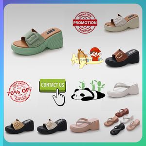 Designer Casual Plateforme High Rise Semelle épaisse Pantoufles en PVC Sliders d'été Femmes Rainbow Slides Sandales à mémoire Doux Coussin épais Pantoufle Cloud Slide Intérieur