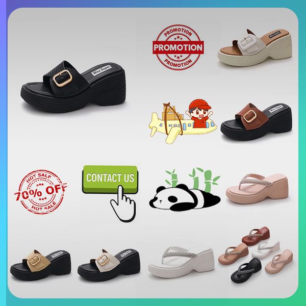 Designer Casual Plateforme High Rise Semelle épaisse PVC Pantoufles Sliders d'été Hommes Diapositives Sandales à mémoire Doux Coussin épais Pantoufle Nuage Slide Intérieur