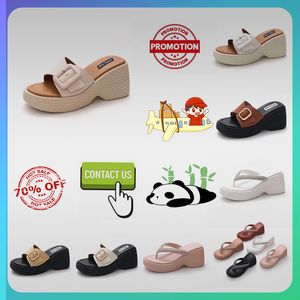 Designer Casual Platform Hoge dikke zolen PVC pantoffels zomer sliders heren dames regenboog slides memory sandalen zacht dik kussen slipper cloud slide indoor