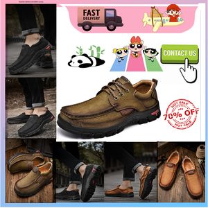 Designer Casual Platform Leer Wandelen Luxe schoenen voor heren echt lederen oversized loafers Franse stijl Anti-slijtvaste schoenen maat 38-48