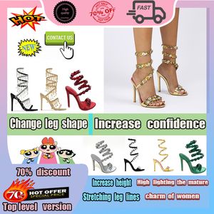 Designer Casual Plate-forme Talons de luxe Ornés de cristaux pour les femmes Style sexy Surface Rivet Augmenter la hauteur Antidérapant Résistant à l'usure Décorer la forme de la jambe