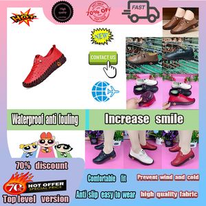 Chaussures de mère à plateforme décontractées de styliste pour femmes et hommes, chaussures simples en cuir véritable, tendon de vache, base souple, semelle plate confortable, super douce, fatigante pour les pieds