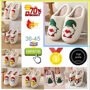 Gratis verzending Designer Casual Platform Plush1 Slides Slippers Mannen Vrouw Warm warm houden met pluche Lichtgewicht superzachte zolen Platte wintersandalen GAI