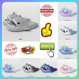 Designer Casual Plateforme Shark Diapositives Pantoufles Hommes Femme Anti-arc-en-ciel Mode Slip Résistant à l'usure Respirant Coupe Basse Sandales Super Douces Taille36-45