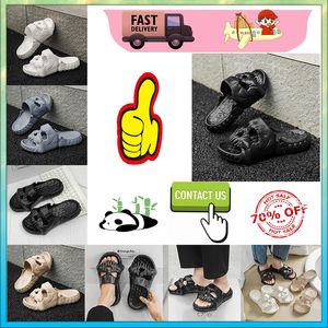 Designer Casual Platform Skeleton Head Grappig woord Drag slippers zomer sliders heren dames regenboog slides sandalen sandalen zacht dik kussen slipper cloud slide