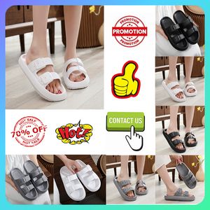 Diseñador Casual Plataforma Zapatillas Hombres Mujer Peso ligero Resistente al desgaste Anti transpirable Cuero Suelas suaves Sandalias Plana Verano Playa Zapatilla Tamaño 36-45