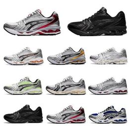 Ontwerper Casual hardloopschoenen gel Kayano14 Trainers Leer zwart rood groen wit zilveren lage top retro atletische mannen dames trainers buiten sport sneakers