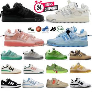 Chaussures de sport de créateurs Bad Bunny Buckle Forum 84 Low Egg First Coffee House Brown Back to School OG plate-forme bleu vif pour hommes et femmes chaussures de course de sport décontractées