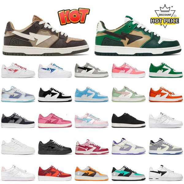 Diseñador Zapatos casuales Bapestass al aire libre para hombre para mujer Diseñador Camo Negro Blanco Verde Rojo Naranja Camuflaje Hombres Mujeres Entrenadores Deportes Zapatillas deportivas Human Made To Nigo