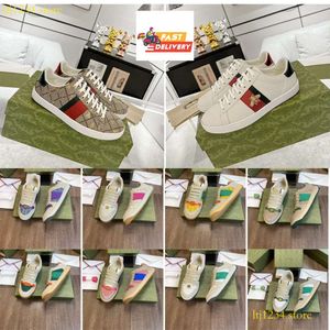 Ontwerper Casual schoenen Bee Ace lage damesschoensporttrainers Tiger geborduurd zwart witte groene strepen wandelen heren en dames sneakers