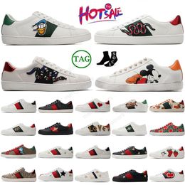 Designer Casual Chaussures Bee Ace Baskets Basses Hommes Femmes Plat Runner Haute Qualité Tigre Brodé Noir Blanc Vert Rayures Baskets De Marche Taille EUR35-46