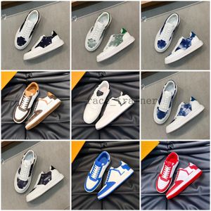 Chaussures décontractées designer Beverly Hills Sneakers Men de veau Traineurs en cuir Plateforme en caoutchouc Sneaker Damier Rossed Printing Trainer 5.14 01