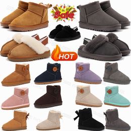 Designer Australië Klassieke Ultra Mini Platform Tasman Slipper Bailey Bow II Boot Heren Dames Zeem Sneeuw Lange Korte Laarzen Kastanje Antilope Bruin Drijfhout