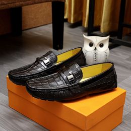Designer chaussures de sport classique en métal doré à carreaux en cuir plat chaussures de marche de bureau 25Model chaussures de sport italiennes de luxe pour hommes