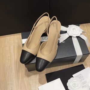 Designer Casual Shoes Chaussures habillées 100% cuir pompe dos nu toile tweed été sandales en peau de mouton chaussures plates décontractées pour femmes