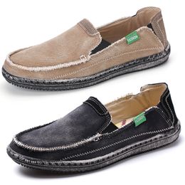 Diseñador Zapatos casuales para hombres Gai Denim Slip-On Black Blue Gris Faitros para hombres Viejos zapatillas de deportes de estilo sucio