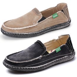 Designer Casual Chaussures pour hommes GAI Denim Slip-on Noir Bleu Gris Hommes Baskets Old Dirty Style Sports de plein air Baskets Grande taille 39-48 GAI